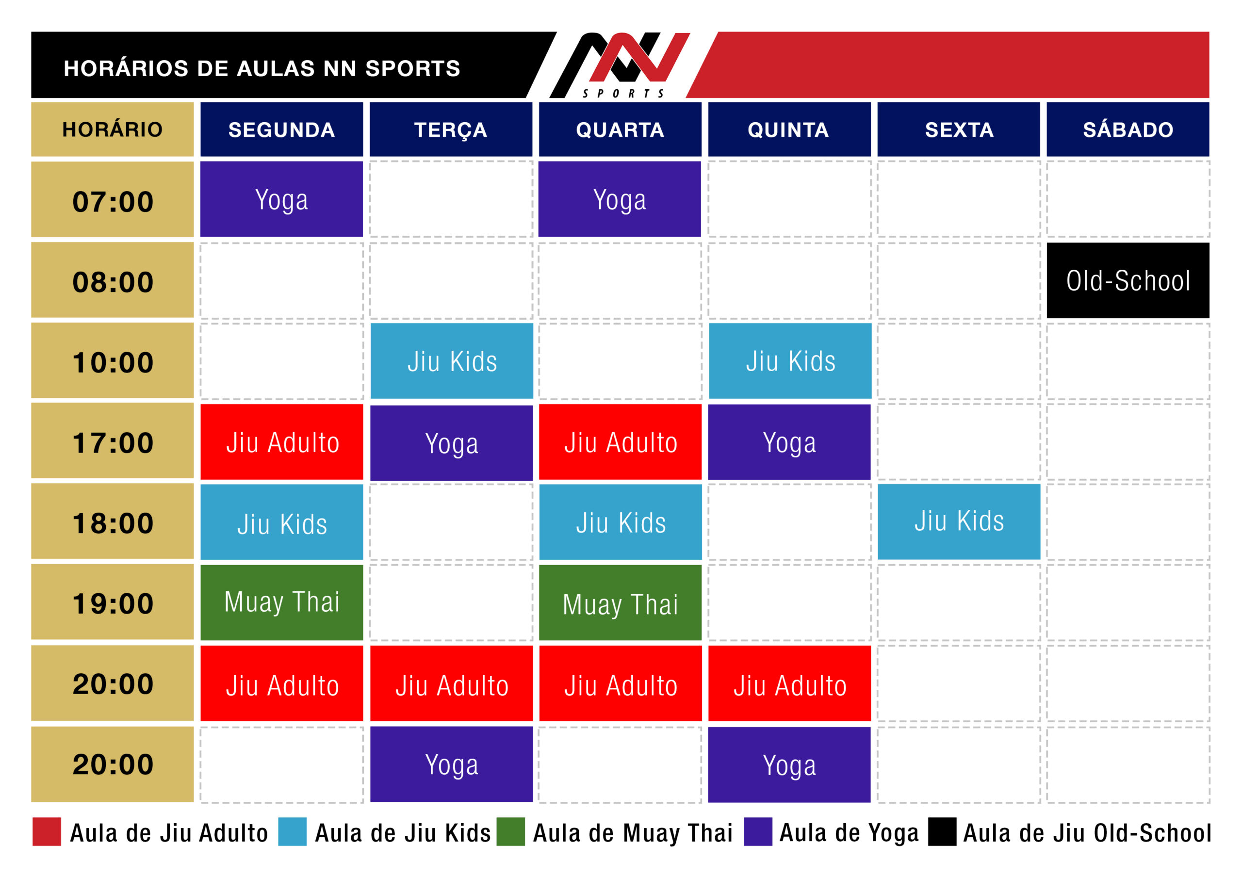 Tabela De Horários Nn Sports 8306
